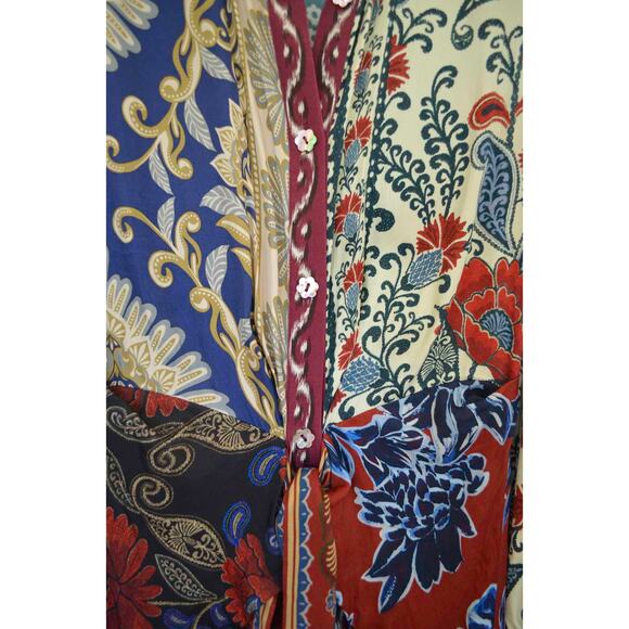 Farm Rio Winter Mix Midi Shirt Dress Size Small - Picture 6 of 8